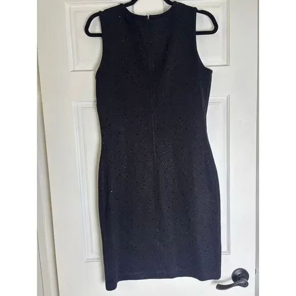 St. John Dress & Jacket Set Sz 6 Black Embellished Knit Evening Outfit - Picture 6 of 16